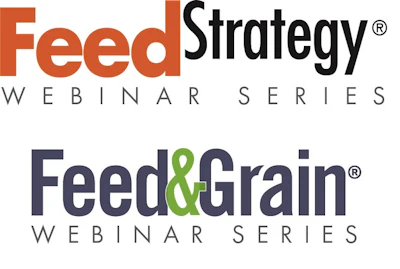Feed Strategy and Feed & Grain Webinar Series logos with registered trademarks