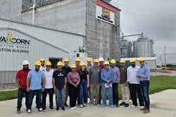 The U.S. Grains & BioProducts Council (USGBC) recently led delegations from Colombia, the Kingdom of Saudi Arabia, New Zealand and Panama to Iowa State University for educational courses to improve feed milling efficiency and storage quality. Pictured are USGBC Regional Programs and Special Projects Manager Sierra Richey (middle); USGBC Regional Director for Europe, the Middle East and Africa Ramy H. Taieb (seventh from right) and USGBC Consultant for Saudi Arabia Nabeel Salameh (fifth from right).