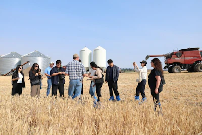 A group of grain importers from South Korea recently traveled to the U.S. to meet barley growers and exporters to examine the quality of U.S. barley and make business connections for future sales.