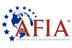 American Feed Industry Association logo featuring a globe and stars with red AFIA text