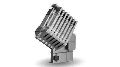 Industrial pneumatic actuator system with multiple parallel cylinders in fanned arrangement