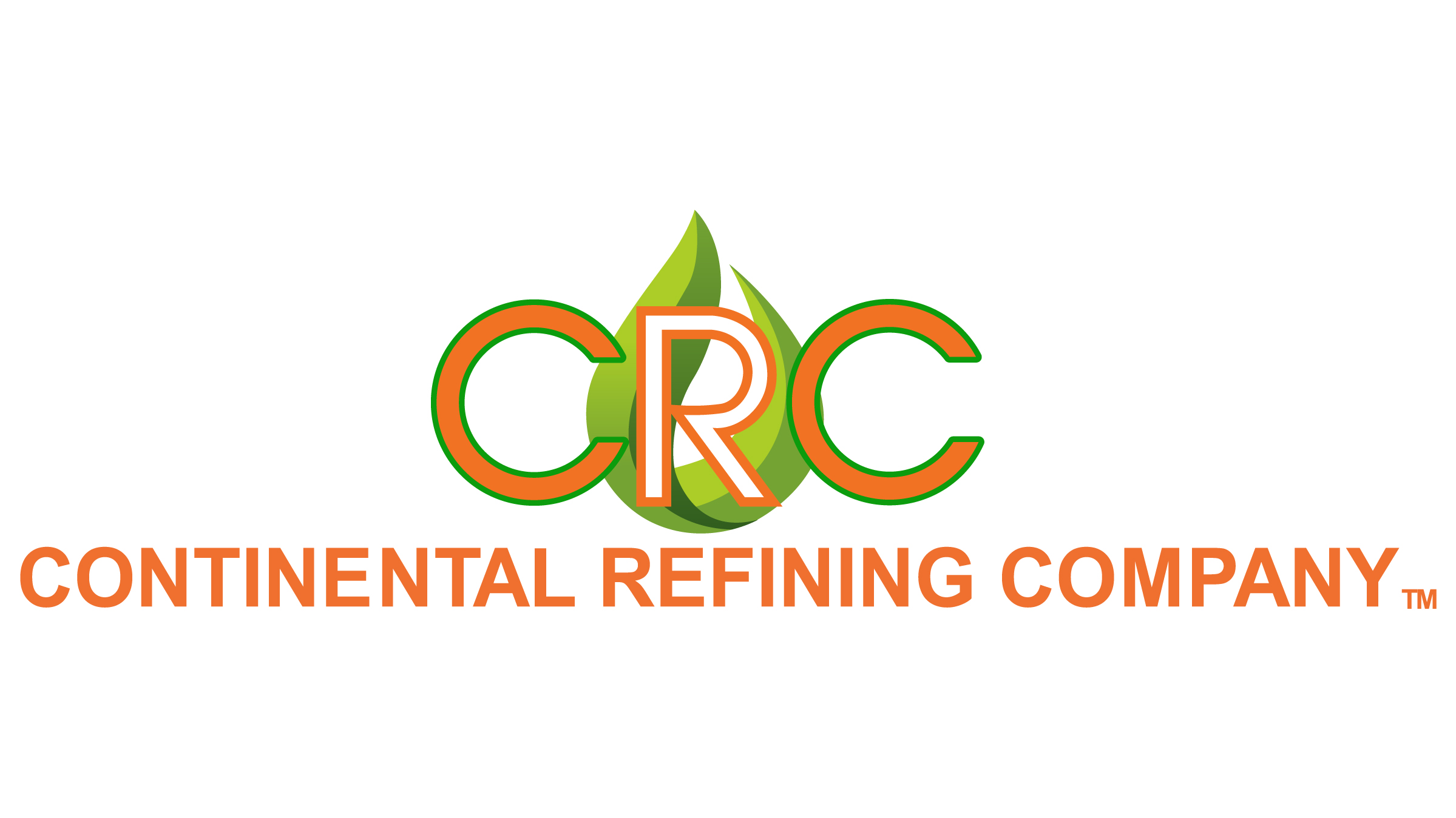 Continental Refining Company CRC logo with green leaf and orange text