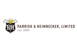 Parrish & Heimbecker, Limited logo featuring shield emblem with sun, established 1909