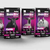 Show-Rite livestock feed bags for goat, cattle, lamb, swine and performance formulas displayed in a row