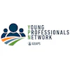 Young Professionals Network GEAPS logo with three figures and flowing ribbons in blue, orange, and green